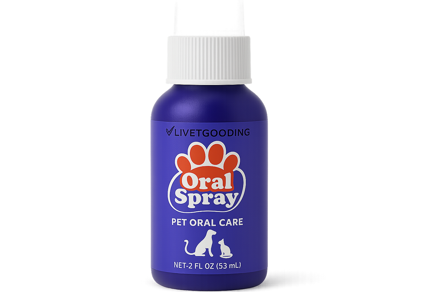 Detailed pet teeth cleaning spray bottle