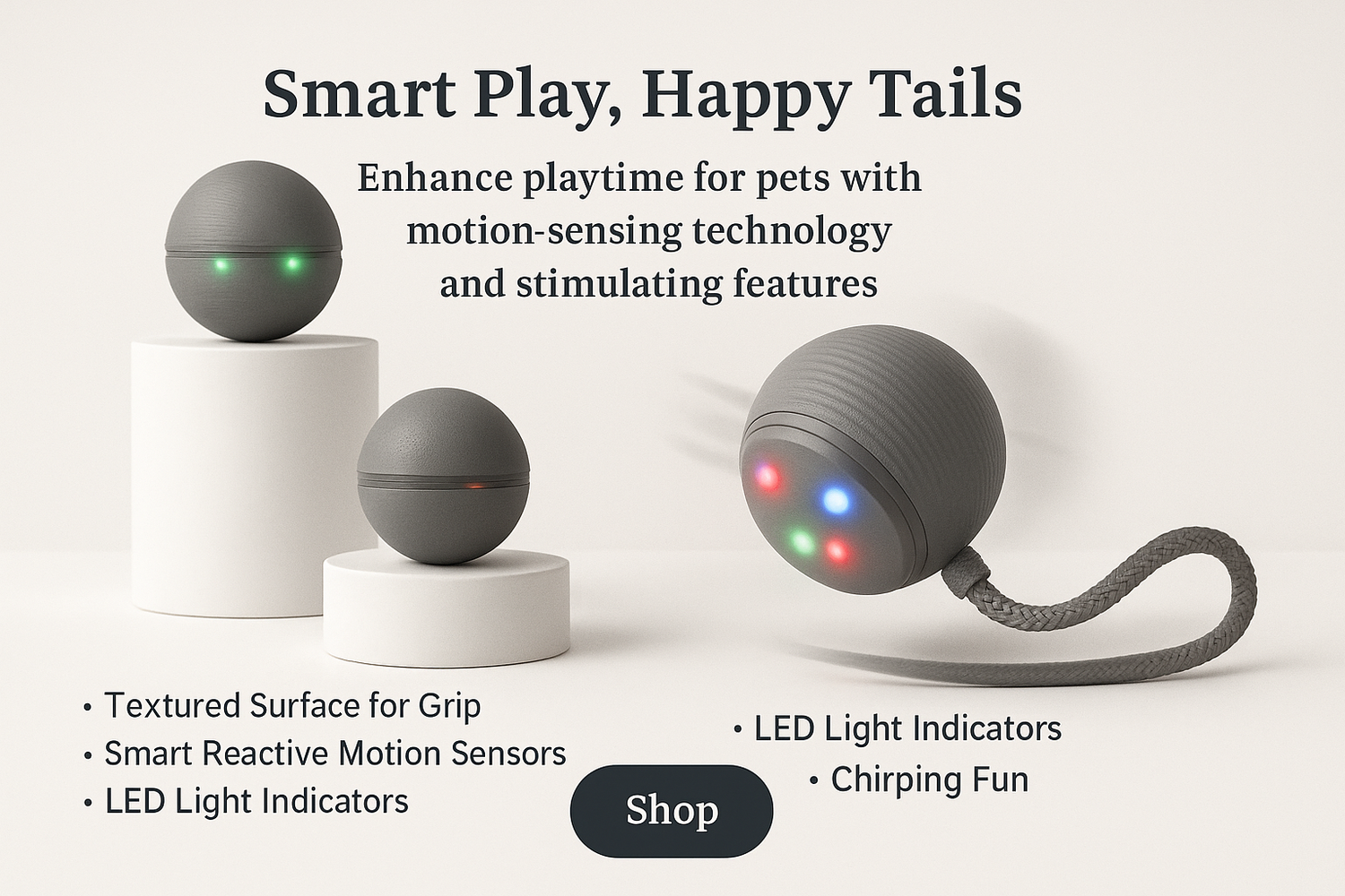 Smart Play, Happy Tails - Interactive Cat Toy Ball