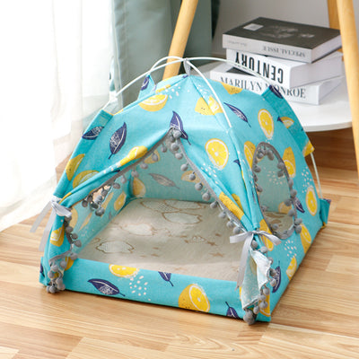 Cat Tent House - Enclosed Pet Bed Cave