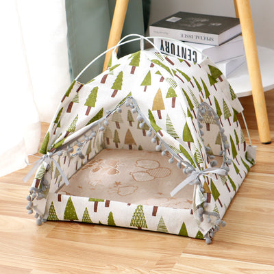 Cat Tent House - Enclosed Pet Bed Cave