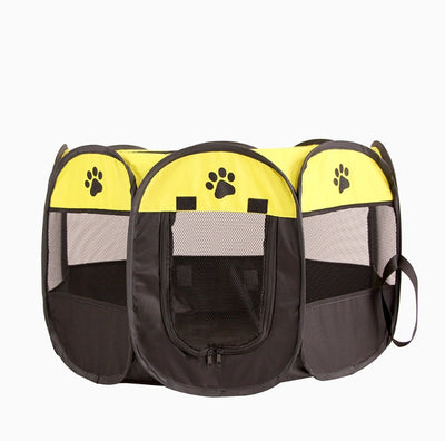 Folding Octagonal Pet Playpen - Portable Dog & Cat Kennel