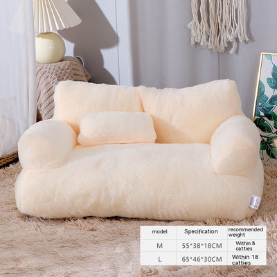 Luxury Cat Bed Sofa - Winter Warm Plush Pet Bed