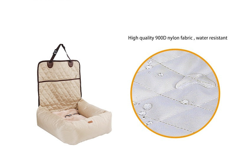 2-in-1 Pet Car Seat & Bed - Folding Travel Mattress