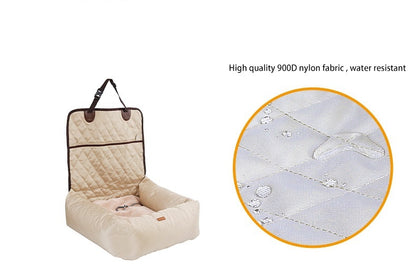 2-in-1 Pet Car Seat & Bed - Folding Travel Mattress