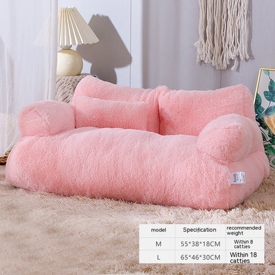 Luxury Cat Bed Sofa - Winter Warm Plush Pet Bed