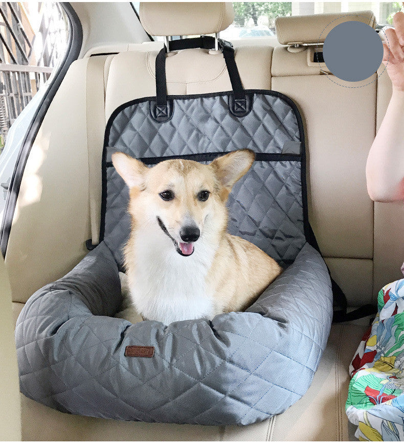 2-in-1 Pet Car Seat & Bed - Folding Travel Mattress