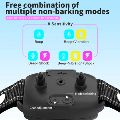 Smart Anti-Barking Dog Collar - Waterproof & Rechargeable