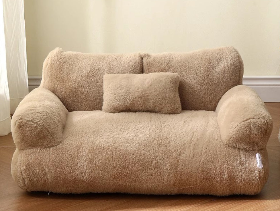 Luxury Cat Bed Sofa - Winter Warm Plush Pet Bed
