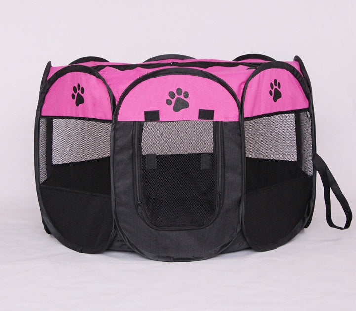Folding Octagonal Pet Playpen - Portable Dog & Cat Kennel