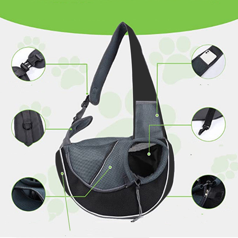 Crossbody Pet Carrier Bag - Portable Bag for Small Dogs & Cats