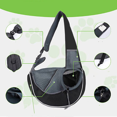 Crossbody Pet Carrier Bag - Portable Bag for Small Dogs & Cats