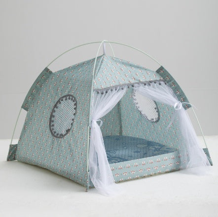 Cat Tent House - Enclosed Pet Bed Cave
