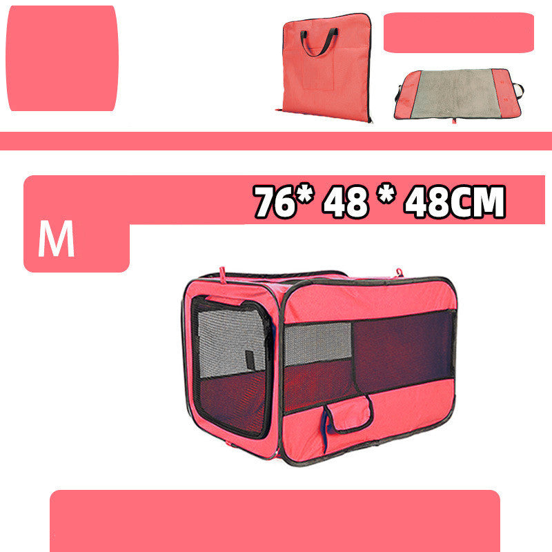 Pet Travel Carrier Bag - Folding Fabric Carrier with Safety Zippers