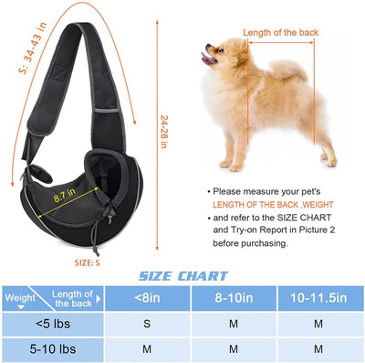 Crossbody Pet Carrier Bag - Portable Bag for Small Dogs & Cats