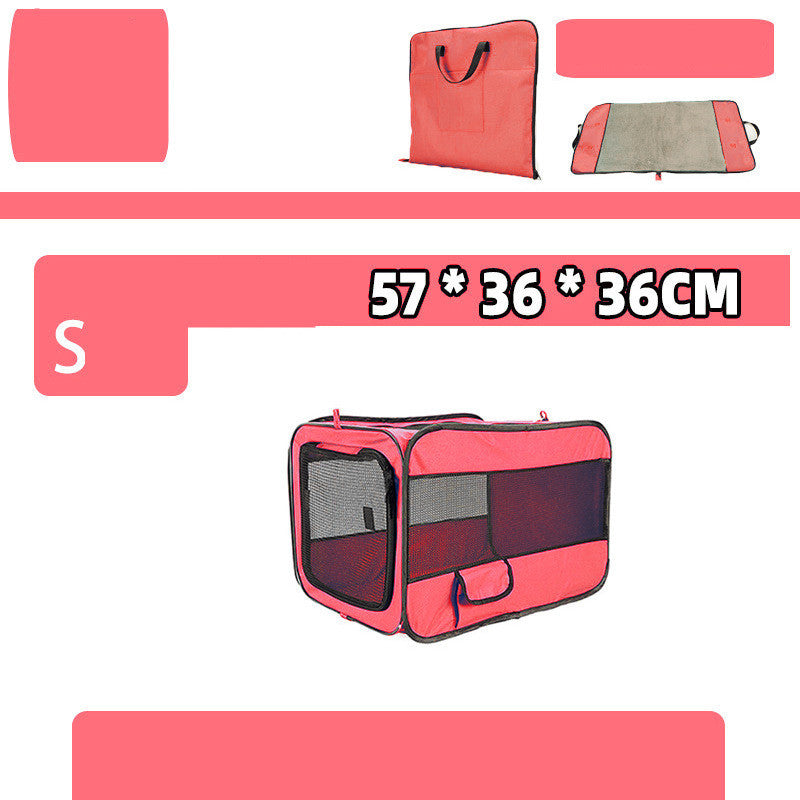 Pet Travel Carrier Bag - Folding Fabric Carrier with Safety Zippers